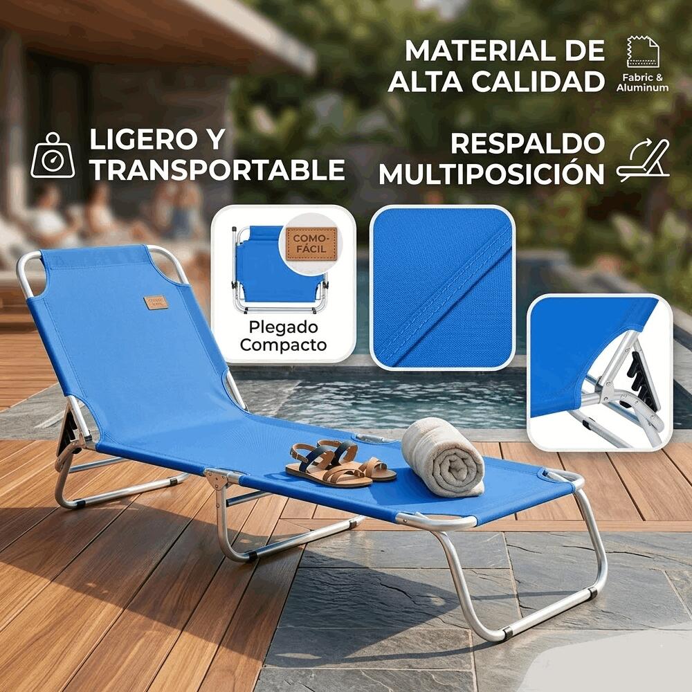 Chaise de Plage Pliable Kohala avec Pieds 6/7