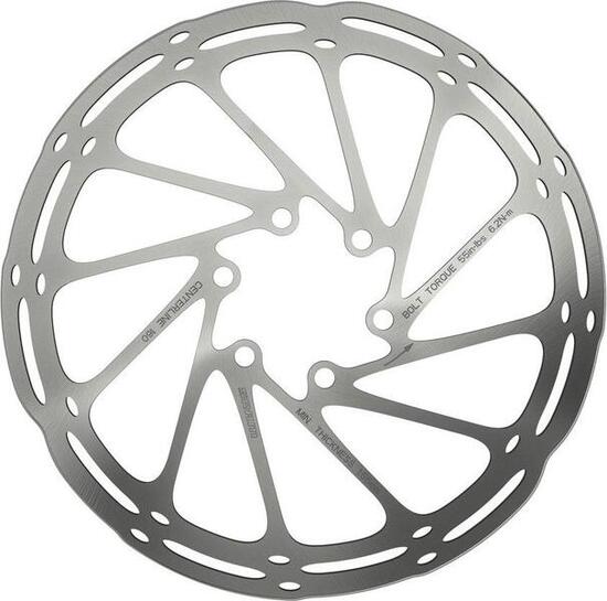 Disco Sram Centerline 6 Fori Arrotondato Argento 180 mm