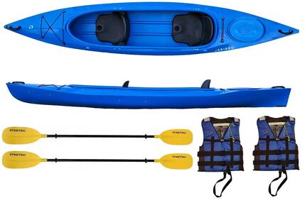 Kajak dwuosobowy do pływania Kayak Zone Caribou Adventure zestaw