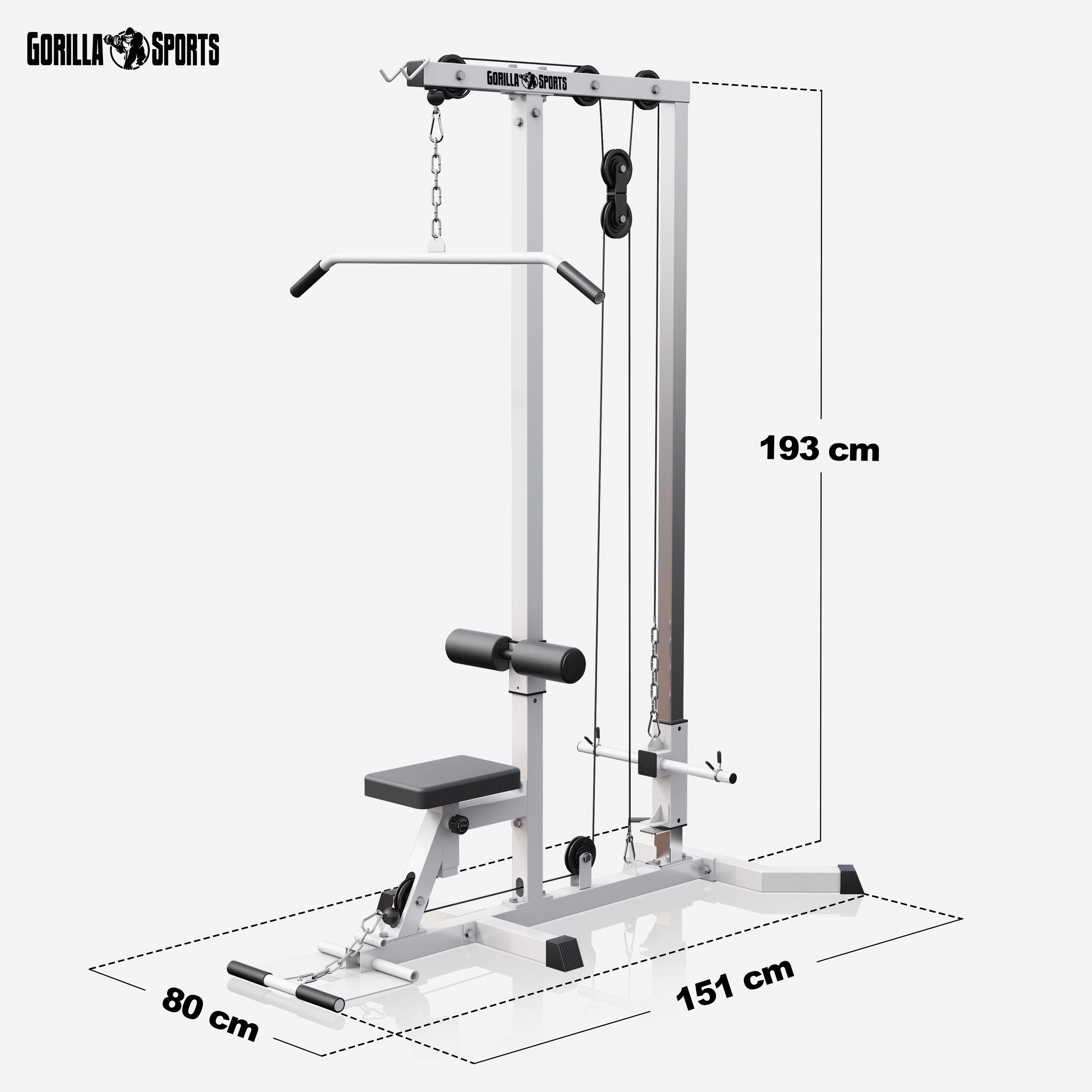 Station Tirage Musculation - LAT Pulldown Machine, Musculation Dos, Ajustable 2/7
