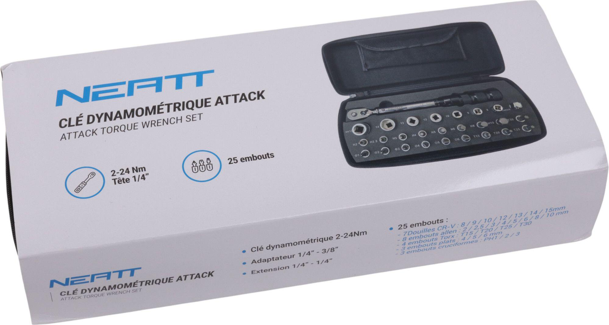 Clé Dynamométrique Neatt Attack 2-24 Nm - 1/4'' + 25 Embouts 6/6