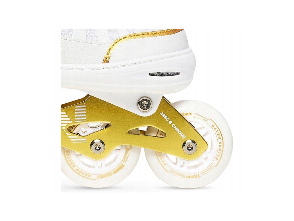 Verstellbare Rollschuhe Oxen Weiß/Gold 7/7