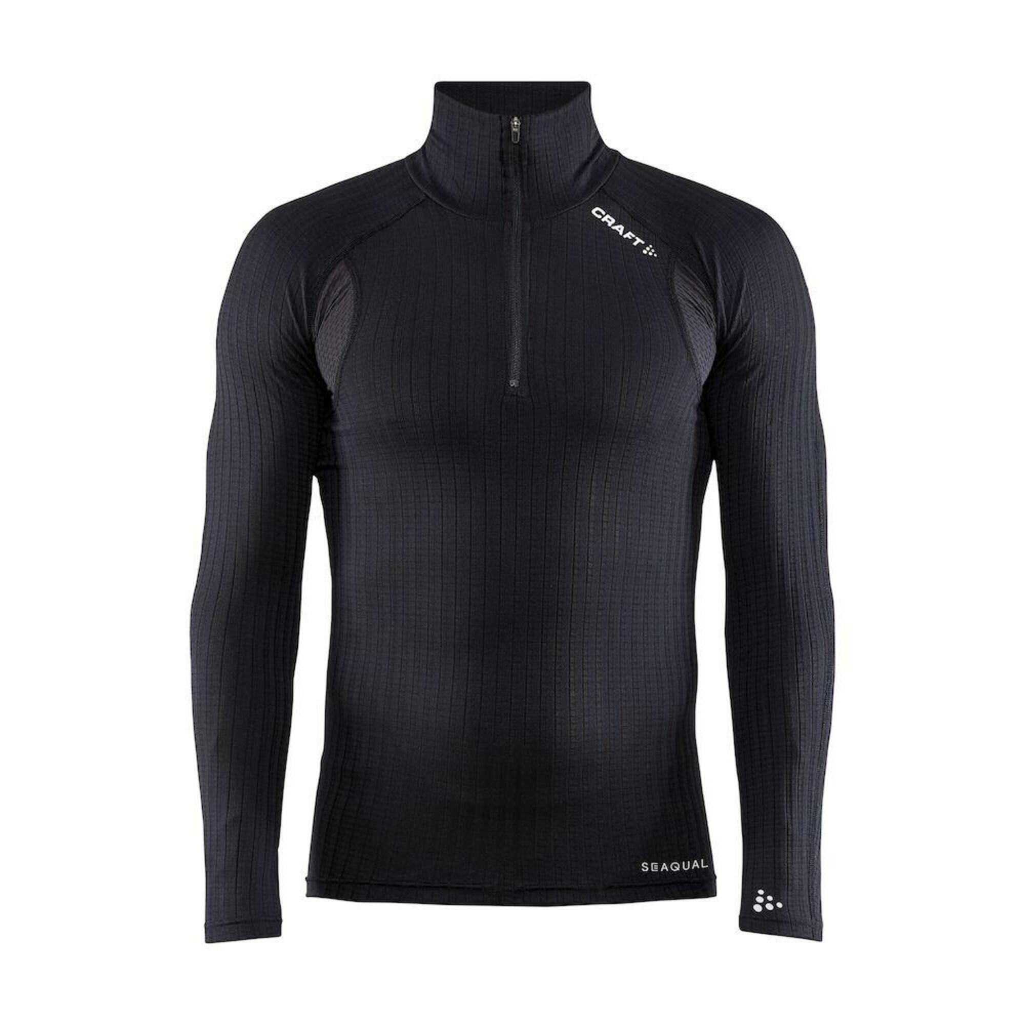 ACTIVE EXTREME X ZIP LONG SLEEVE BASELAYER MEN BLACK 1/5