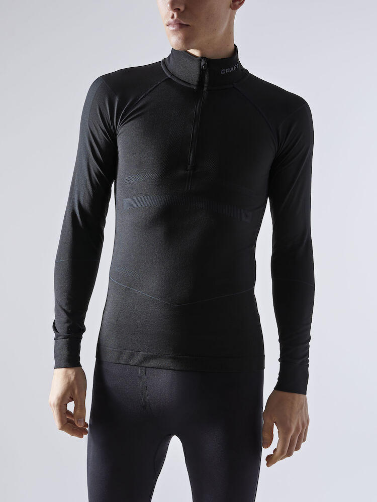 Active INTENSITY ZIP Mens Baselayer Black Asphalt 3/3