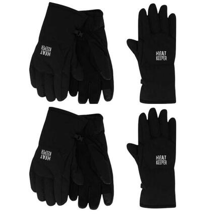 Heatkeeper – Damen-Winterhandschuhe – Softshell – Schwarz – 4 Paar