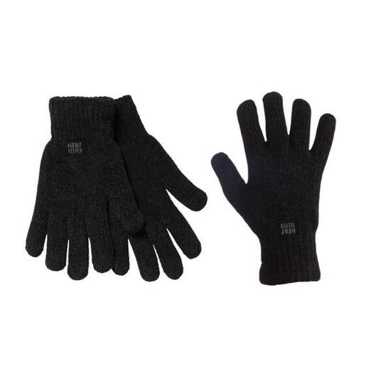 Heatkeeper - Gestrickte Thermohandschuhe Damen - Chenille - Dunkelgrau