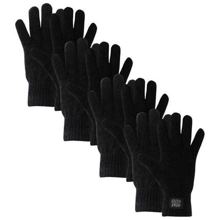 Heatkeeper - Gestrickte Thermohandschuhe Damen - Chenille - Dunkelgrau