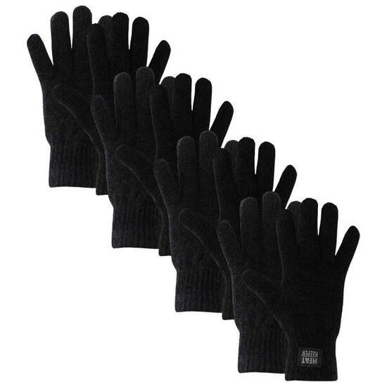 Heatkeeper - Gestrickte Thermohandschuhe Damen - Chenille - Dunkelgrau