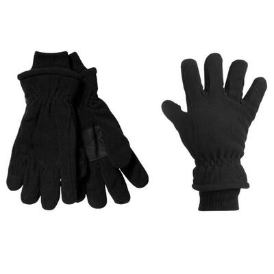 Heatkeeper - fleece thermo handschoenen - heren - zwart - 2-paar