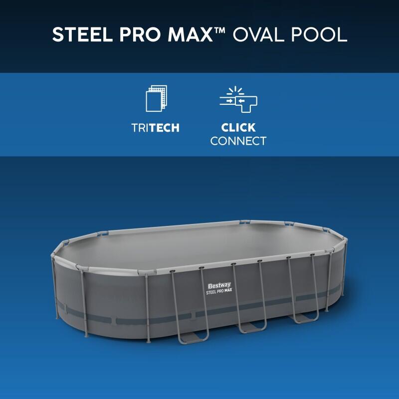 Piscina Bestway Steel Pro Max Oval 549x274x122 cm Filtro Cartucho 5.678 l/h 5/7