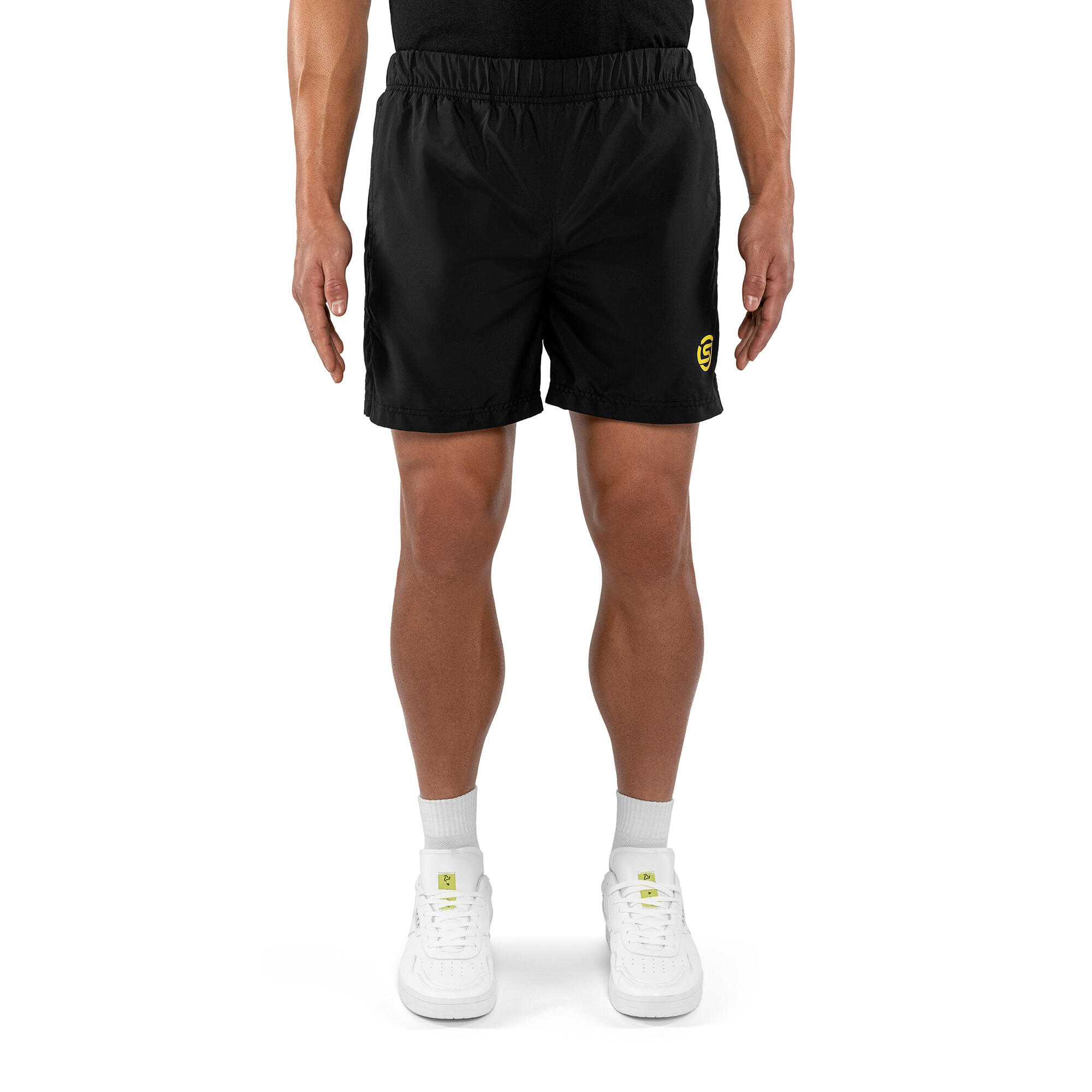SKINS Activewear Men's Woven Shorts Soft Cotton Black L