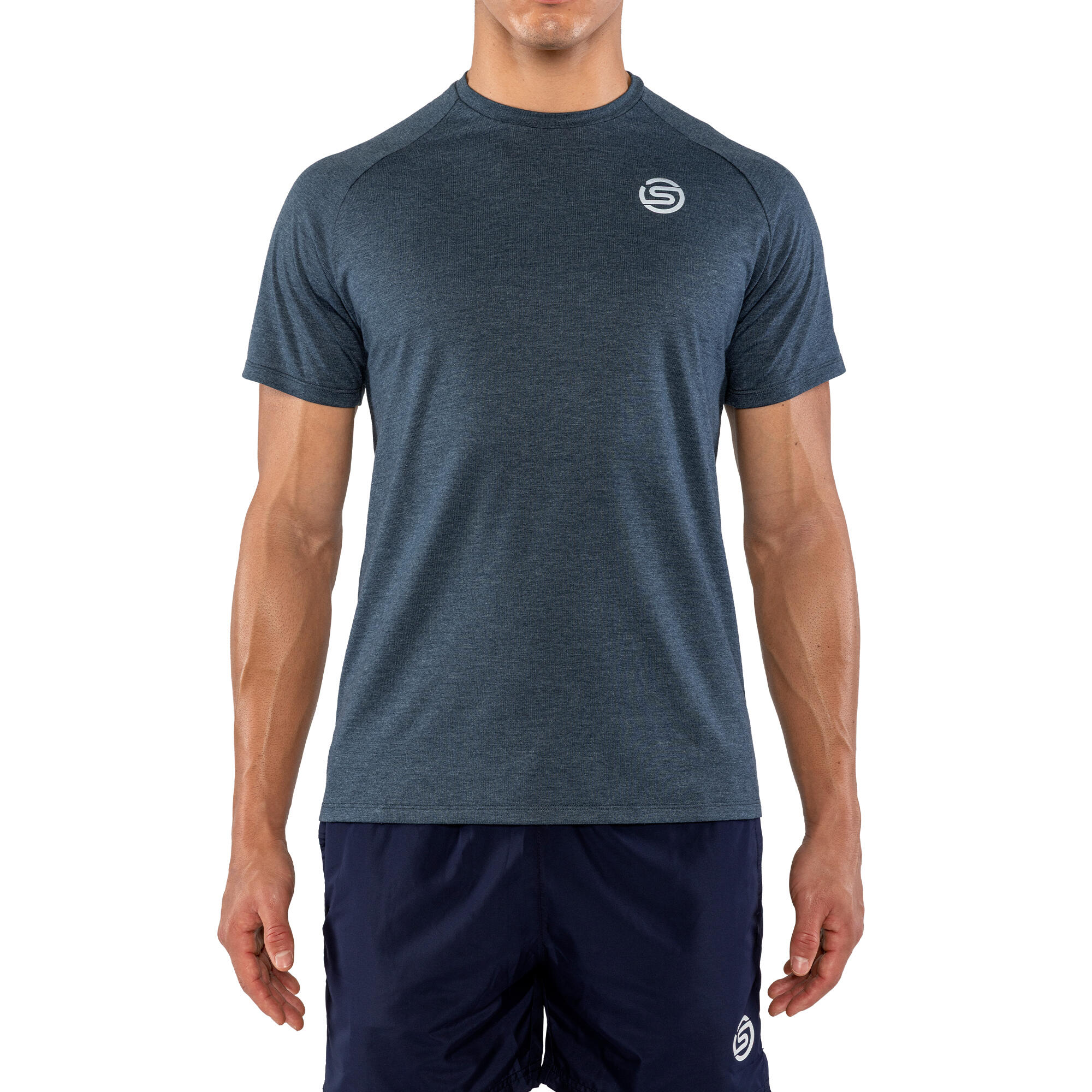 SKINS Activewear Mens Raglan Sleeves Polyester Tee