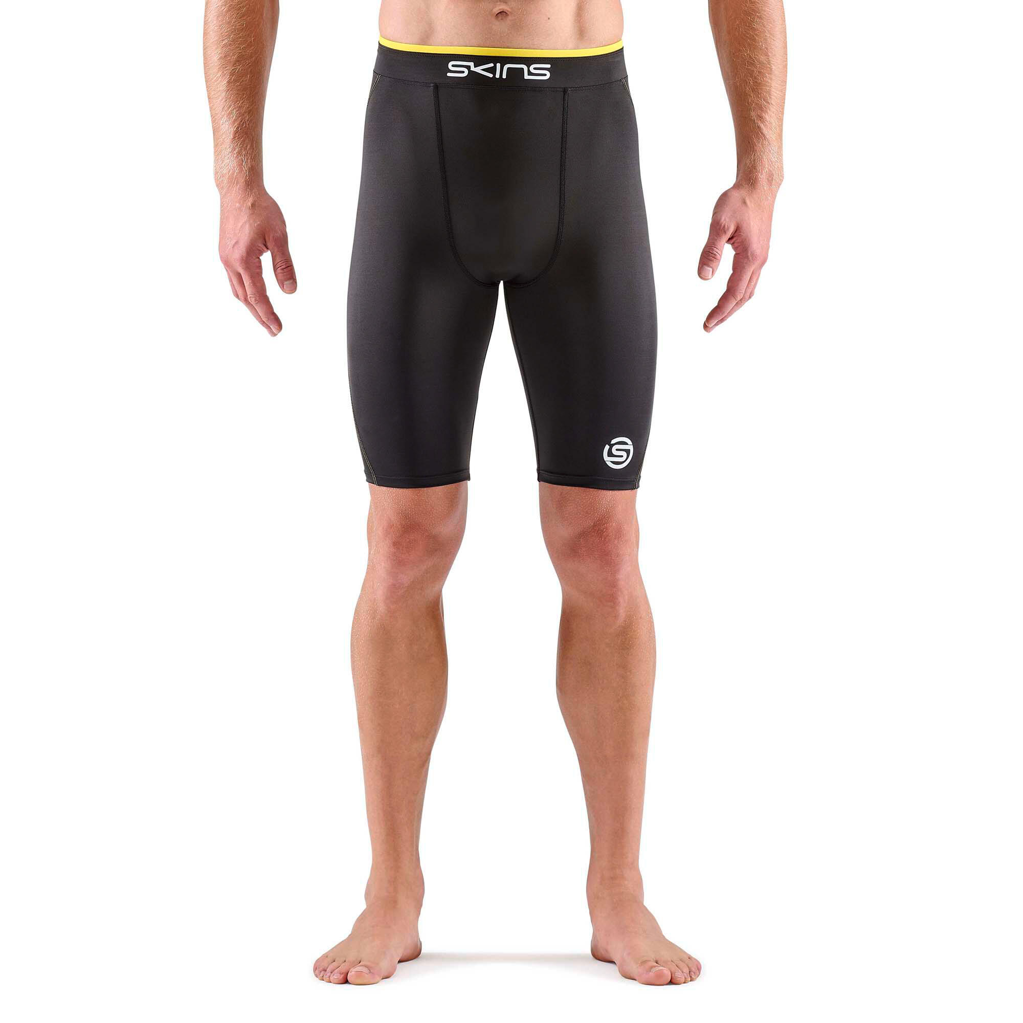 SKINS SERIES-1 Men Double Waist Half Tights Activewear