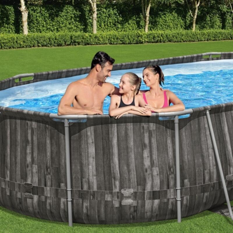 Piscina Desmontável Bestway Power Steel 610x366x122 cm Filtro Cartucho 5.678 L/H 7/7