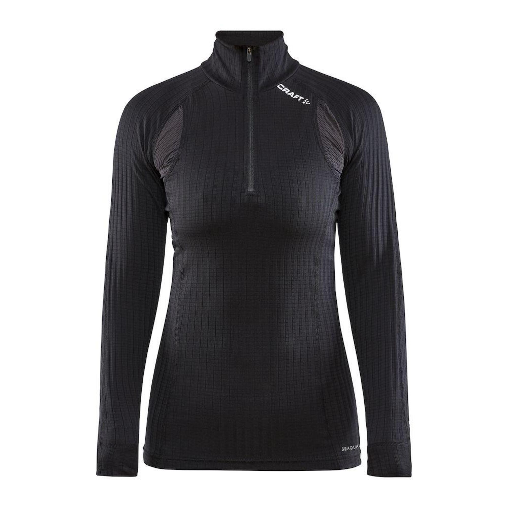 ACTIVE EXTREME X ZIP LONG SLEEVE BASELAYER WOMEN BLACK 1/3