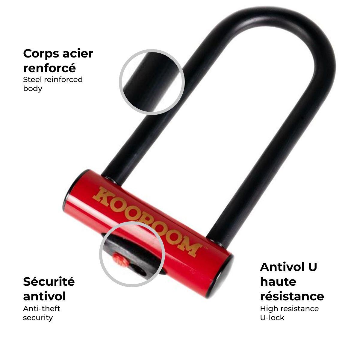 MOTOBLOUZ Antivol Uvelo Haute sécurité  Noir/Rouge 2/7