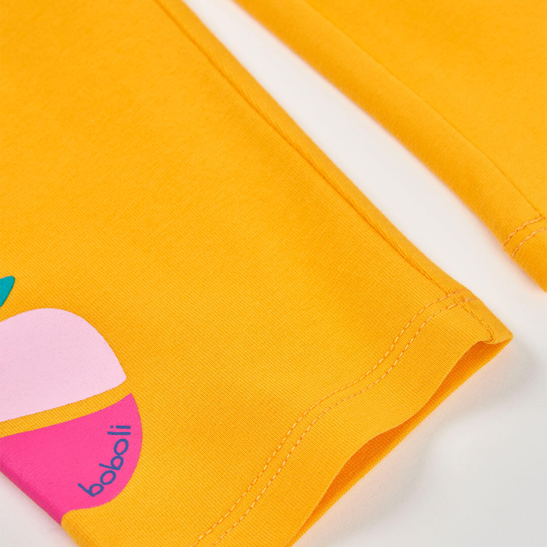 Leggings de verano de gimnasia kids niña boboli amarillo 4/4