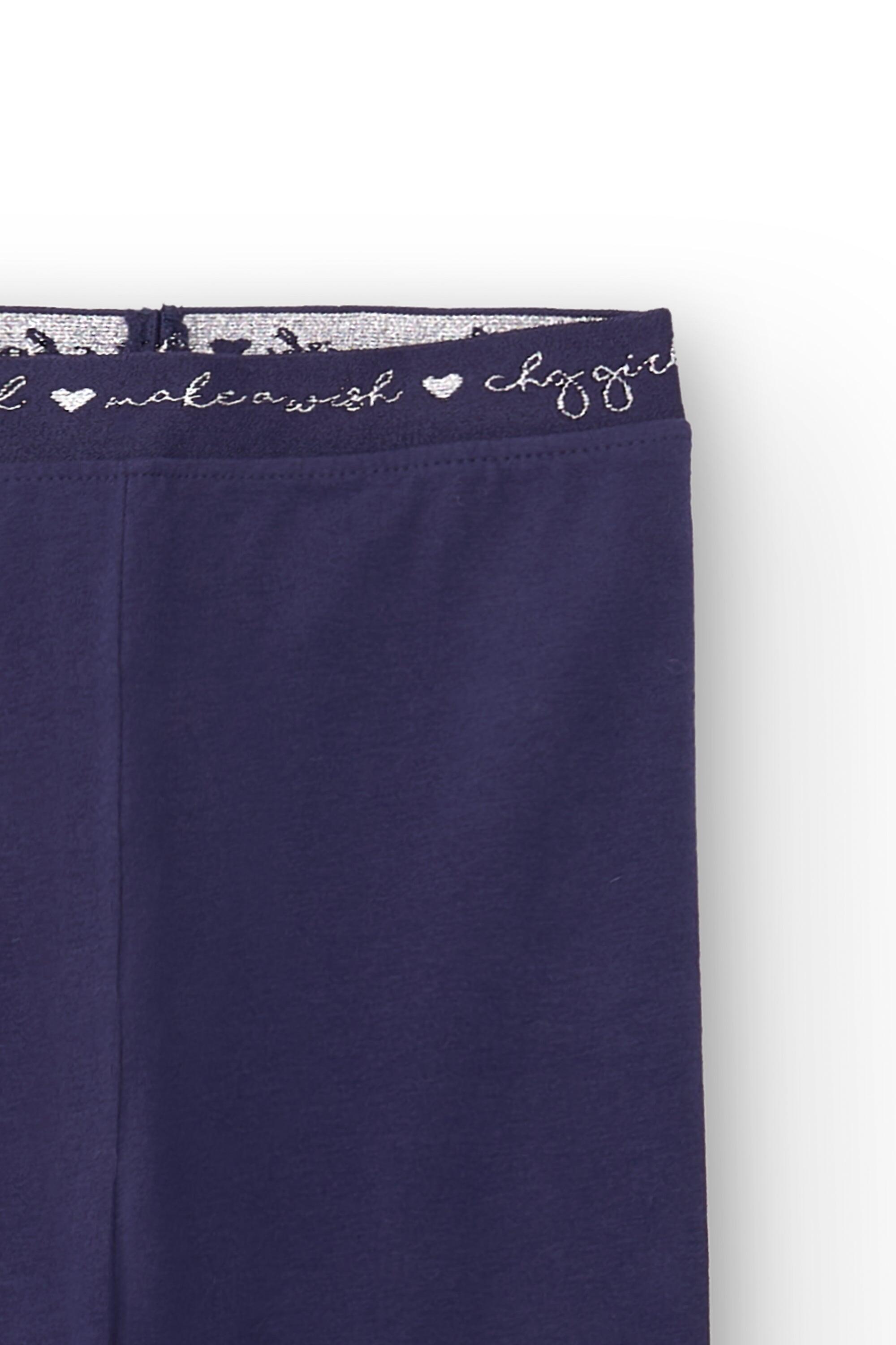 Legging de niña azul marino  | Cintura elástica 4/4