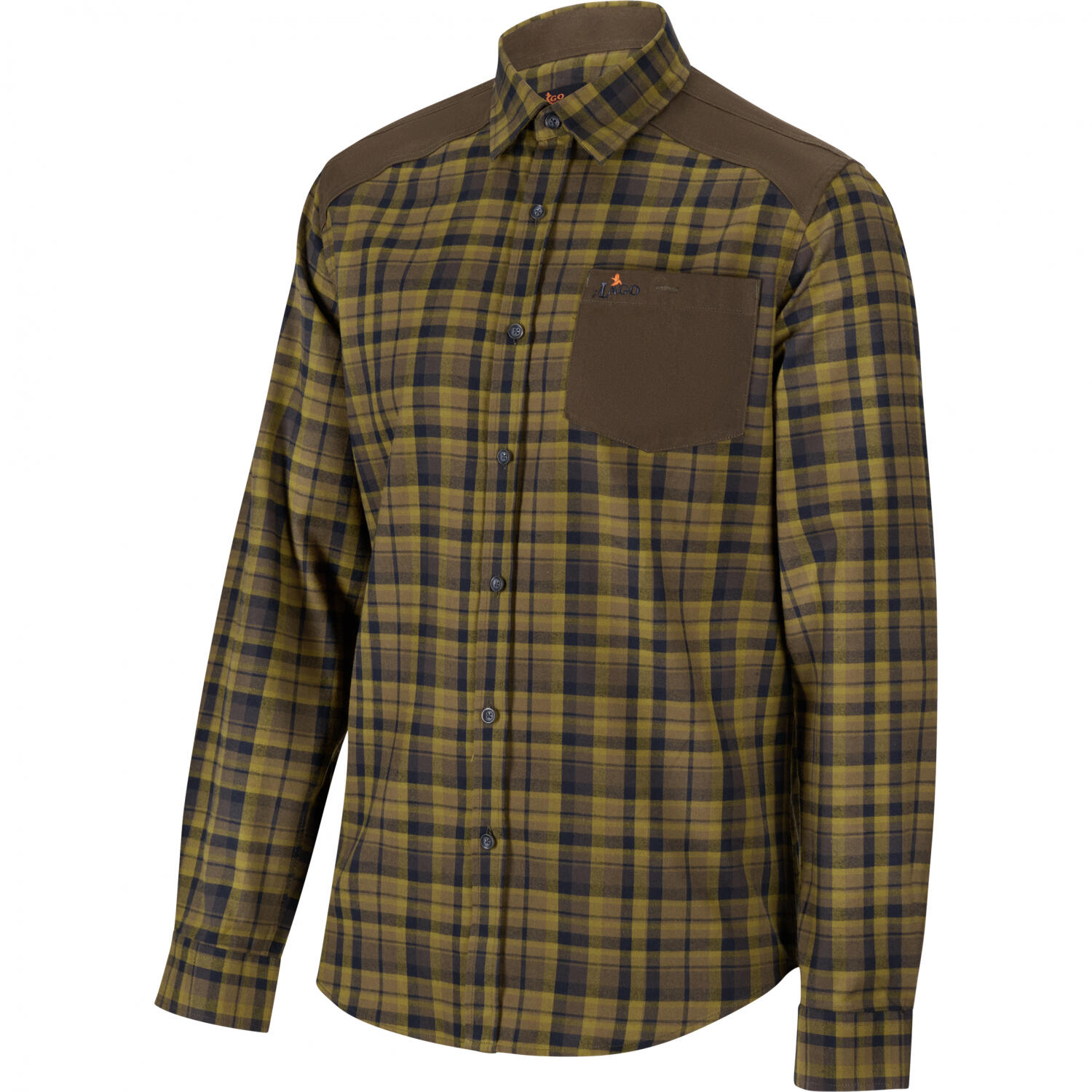 il Lago Prestige Outdoorhemd Finn Herren (Oliv/Schwarz) Größe 5XL 2/4