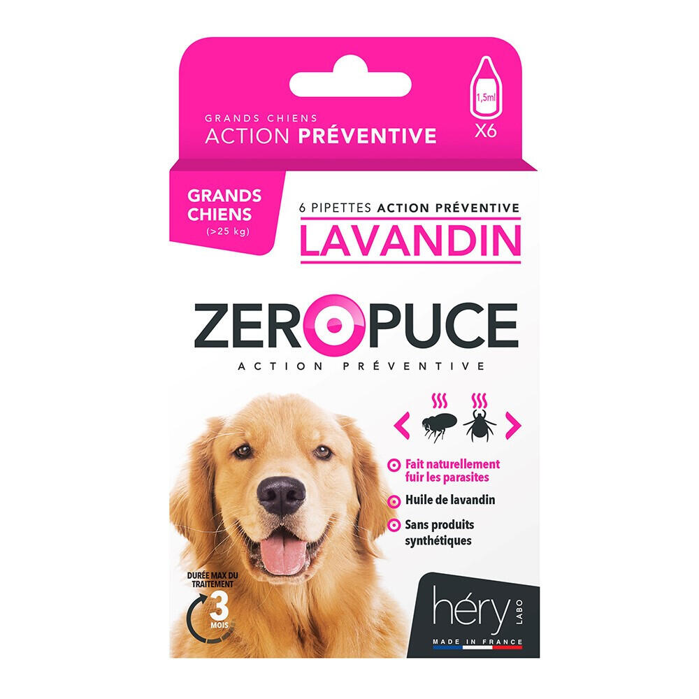 Antiparasite pour chien Héry Pipet G Lavand (x6) 1/2