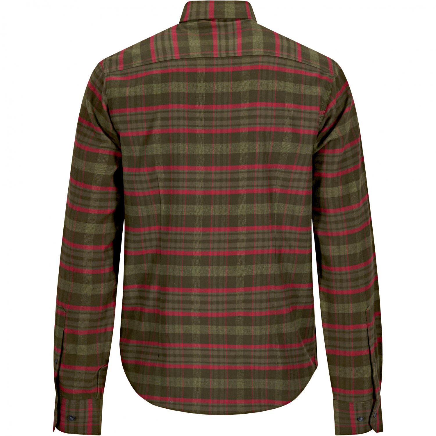 il Lago Prestige Flannel Hemd Bjarne Herren (Oliv/Rot) Größe 2XL 3/4