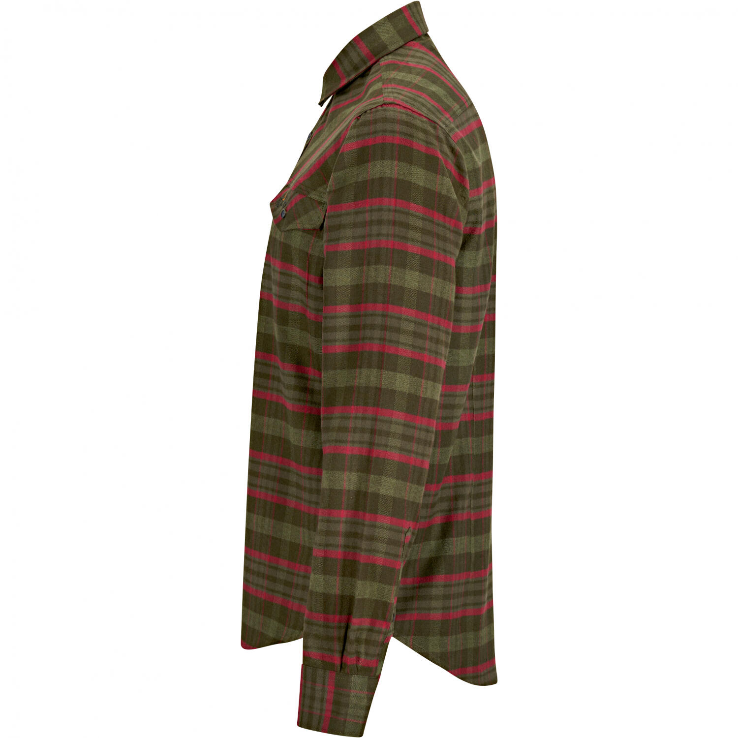 il Lago Prestige Flannel Hemd Bjarne Herren (Oliv/Rot) Größe 2XL 4/4