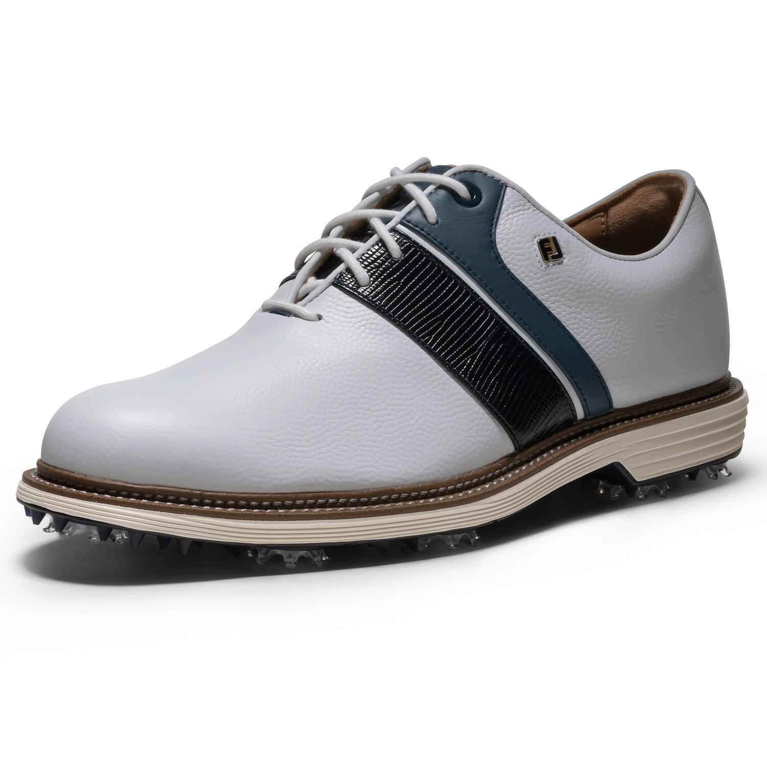Zapatos Golf Footjoy Premiere Series Packard Hombre Blanco y Azul 7/7