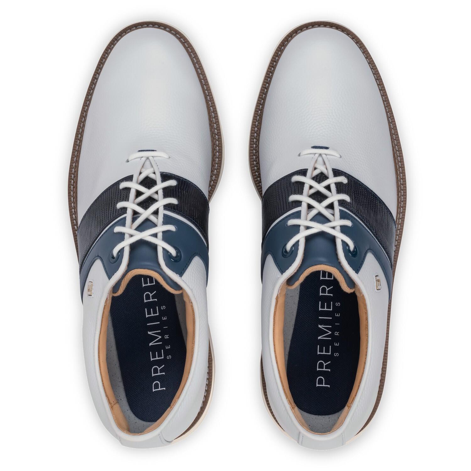 Zapatos Golf Footjoy Premiere Series Packard Hombre Blanco y Azul 6/7