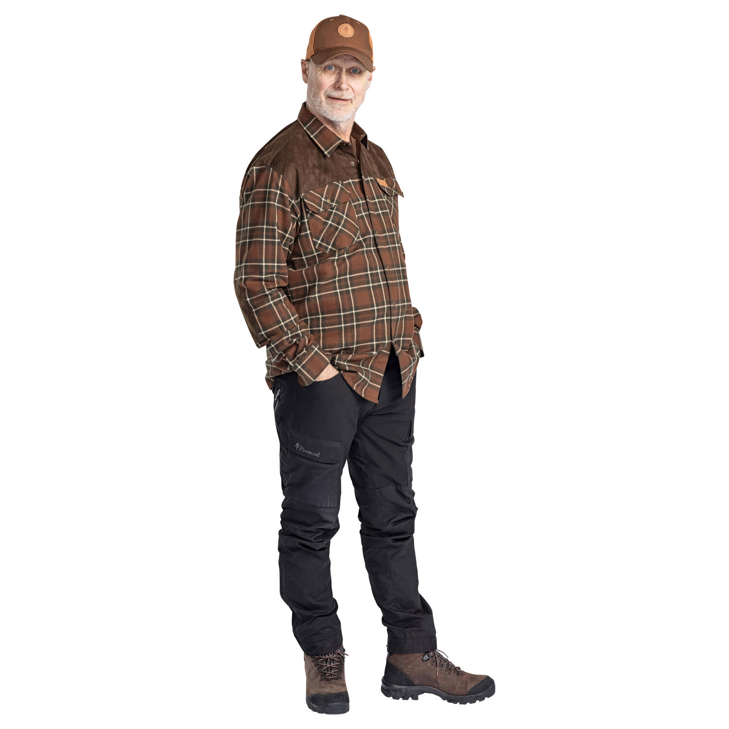 Pinewood Douglas Shirt Herren (Nougat/Beige) Größe L 3/5