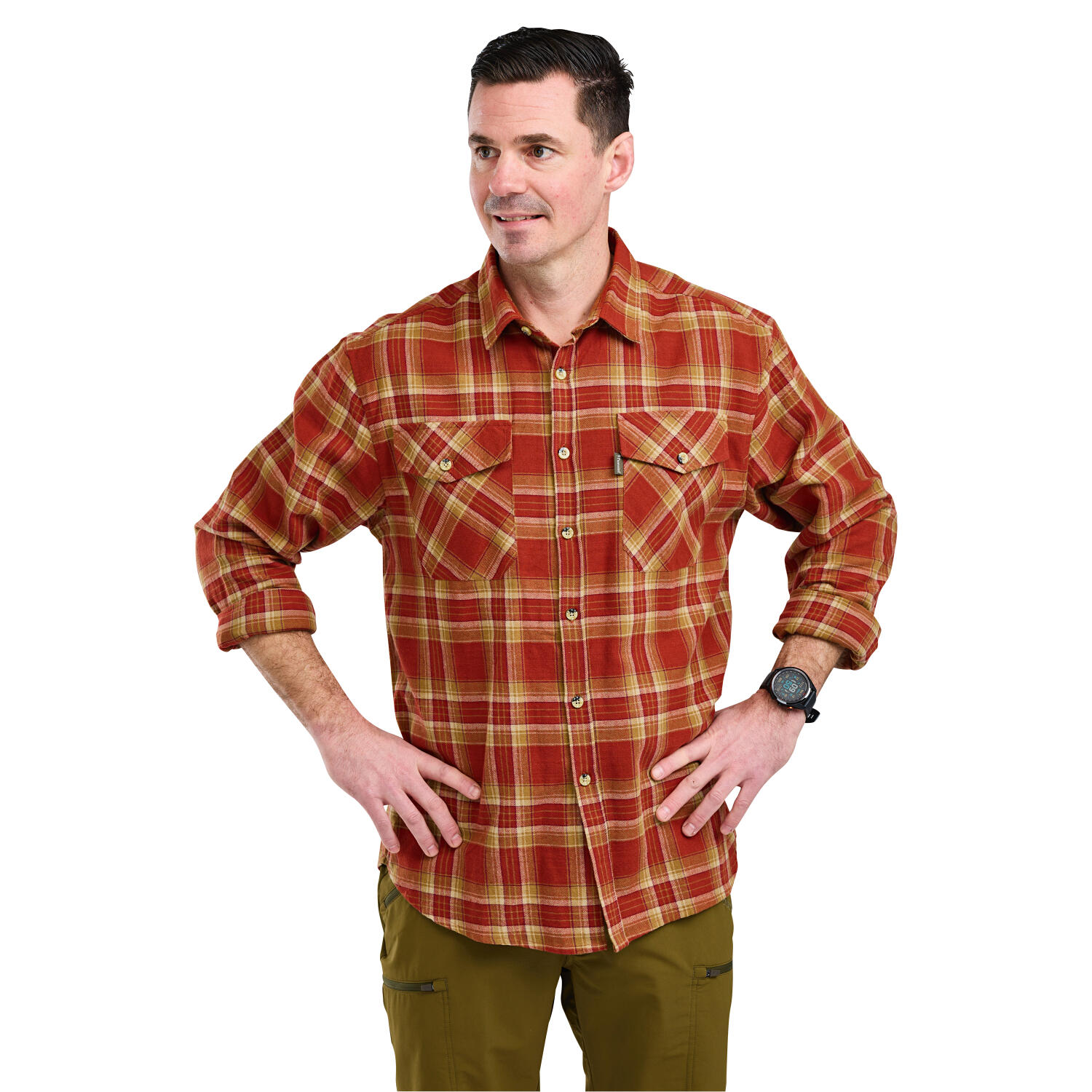 Pinewood Härjedalen Shirt Herren (Terracotta/D.Sand) Größe L 2/5