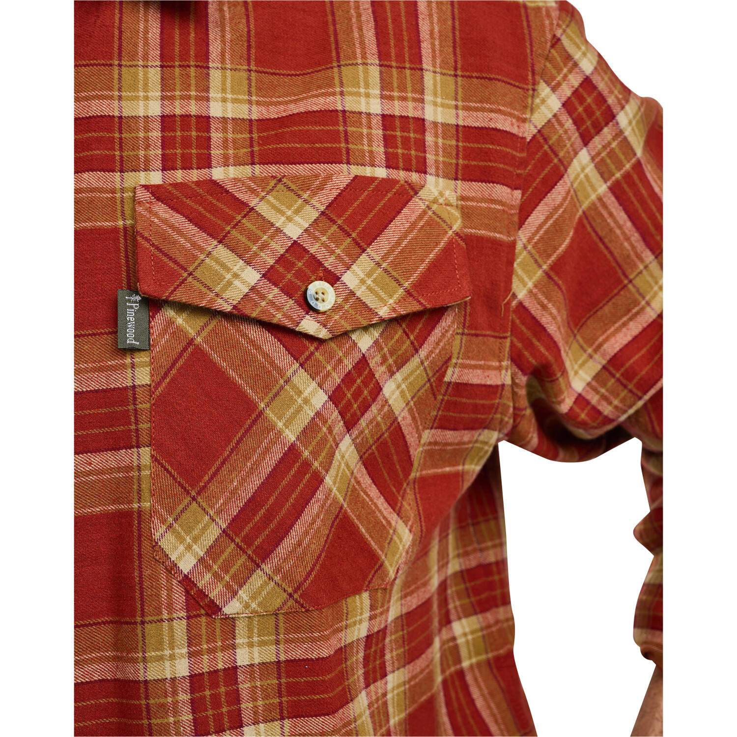 Pinewood Härjedalen Shirt Herren (Terracotta/D.Sand) Größe L 4/5