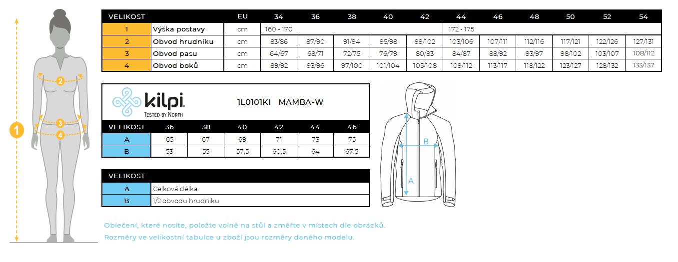 Chaqueta hardshell impermeable para mujer Kilpi MAMBA-W 7/7