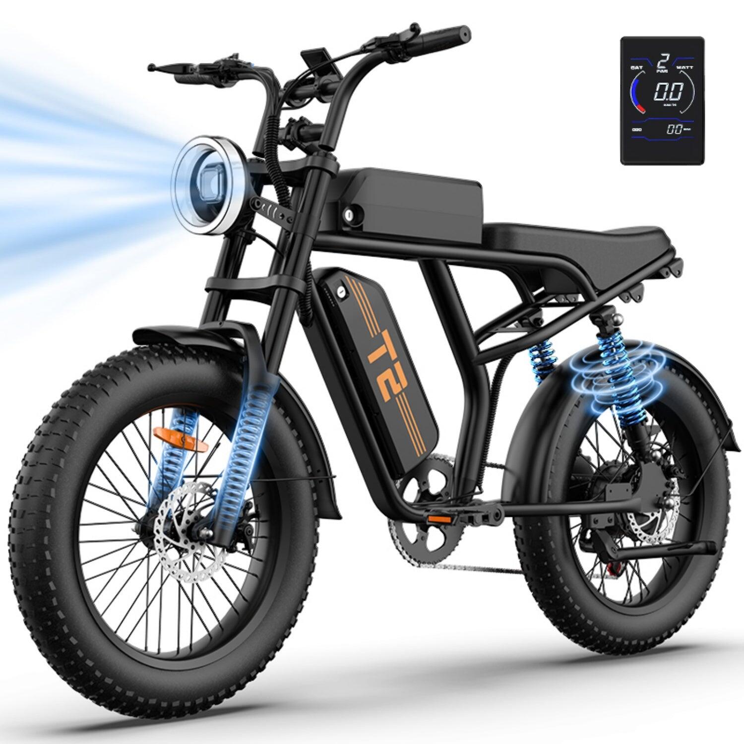 URLIFE T2 Elektrische Fiets 250W Batterij 48V 15.6Ah Zwart 3/5