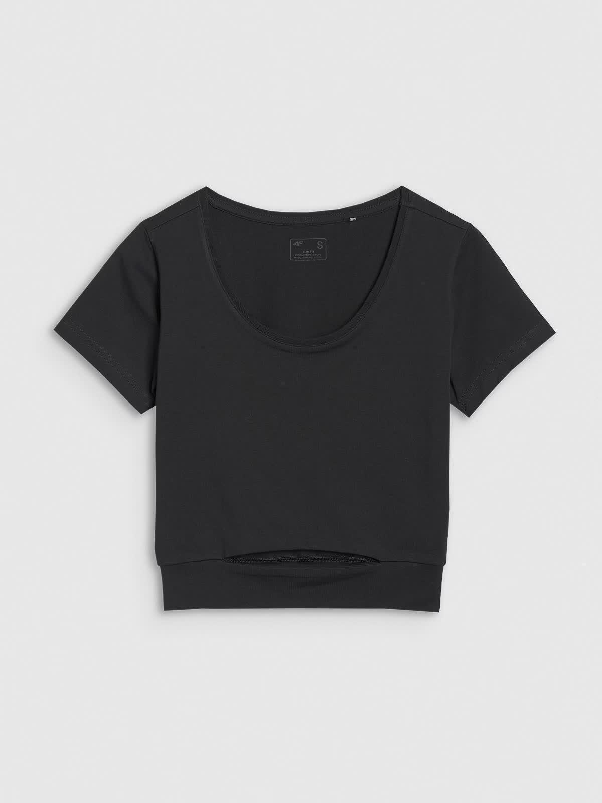 T-shirt crop top gładki damski 4F 4FRSS25TTSHF2695 5/6