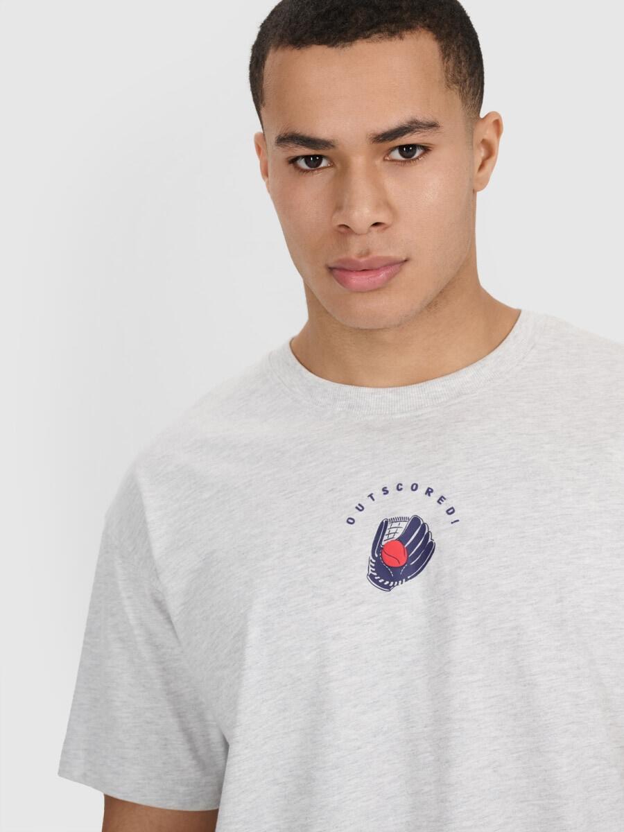 T-shirt oversize z nadrukiem męski 4F 4FRSS25TTSHM2981 3/7