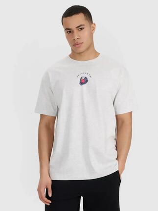 T-shirt oversize z nadrukiem męski 4F 4FRSS25TTSHM2981