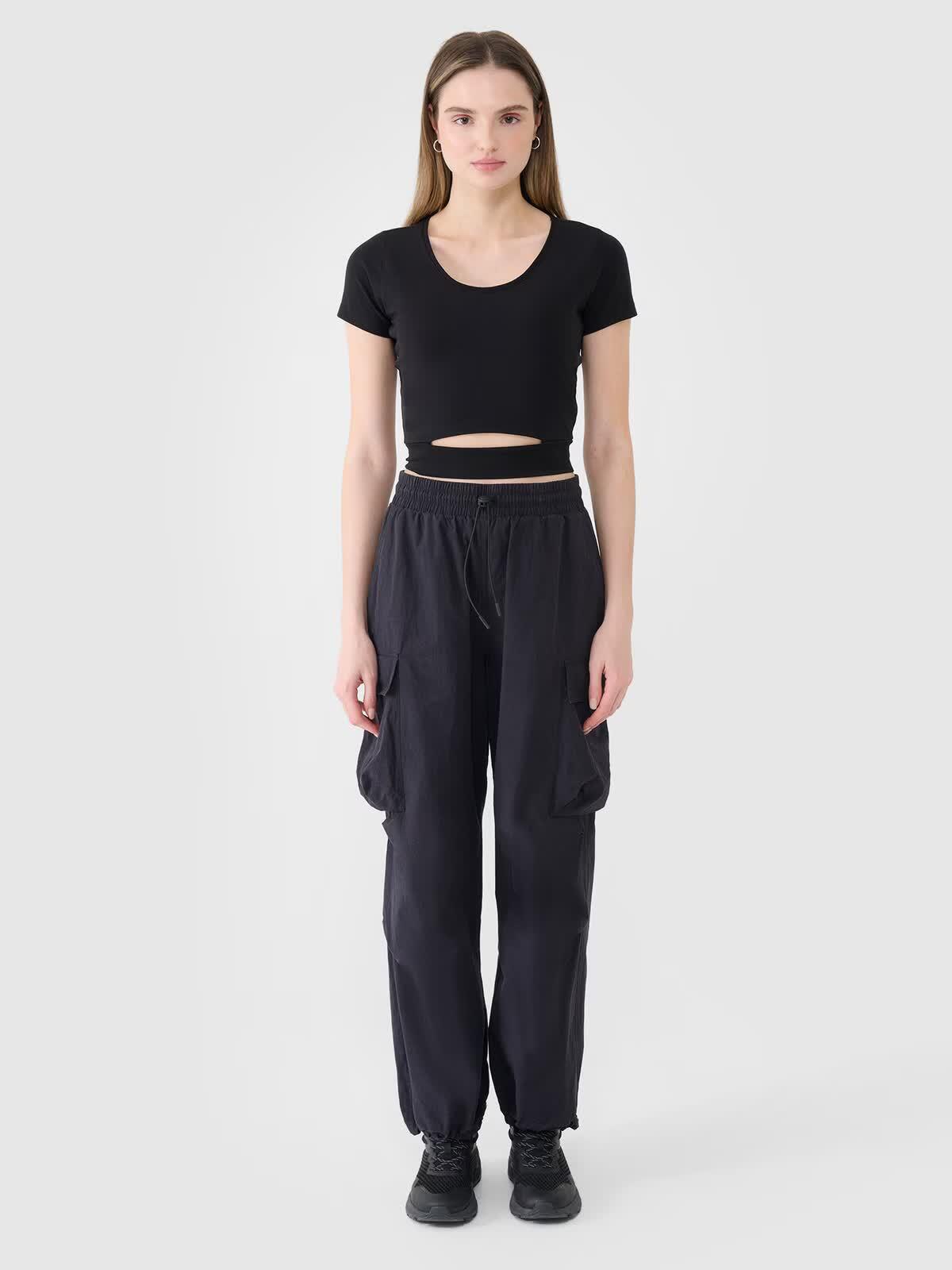 T-shirt crop top gładki damski 4F 4FRSS25TTSHF2695 6/6