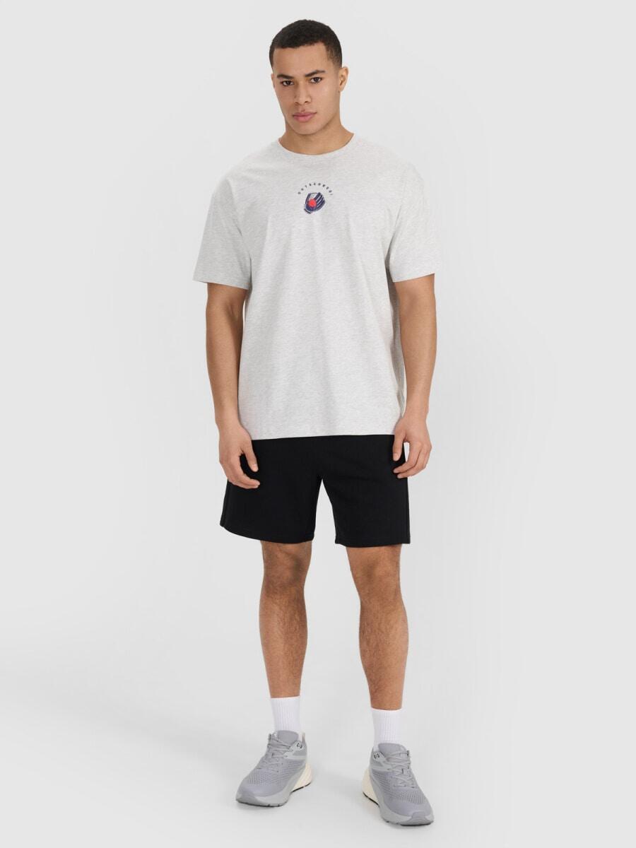 T-shirt oversize z nadrukiem męski 4F 4FRSS25TTSHM2981 4/7