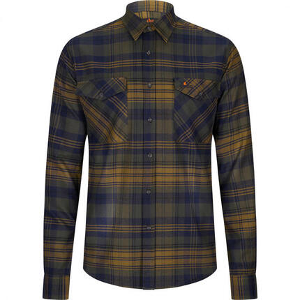 il Lago Prestige Outdoor Flanell-Hemd Torben Herren (Oliv/Blau) Größe 5XL