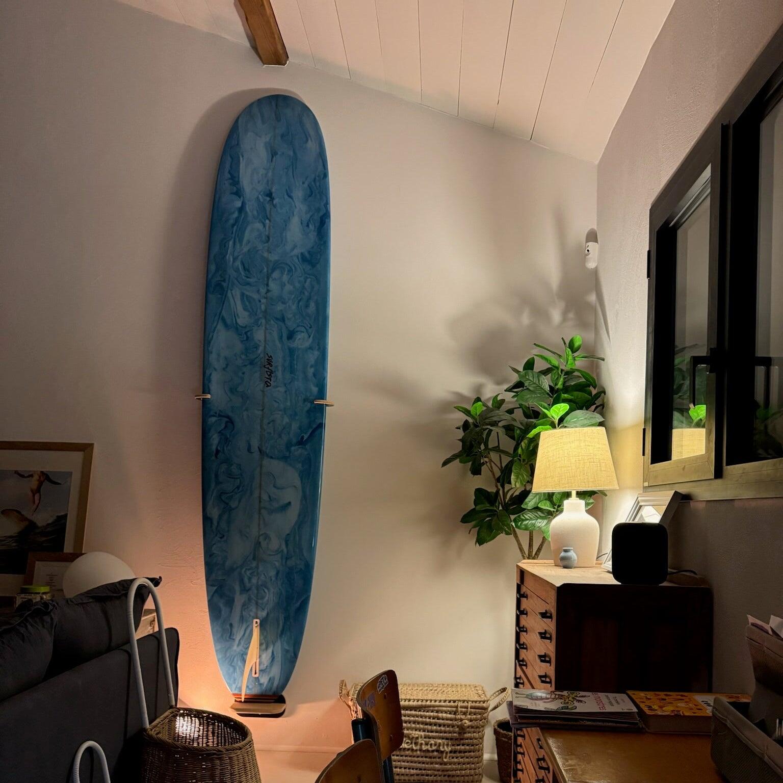 Support Mural Vertical Bois noir – support planche surf  – réglable 2/2