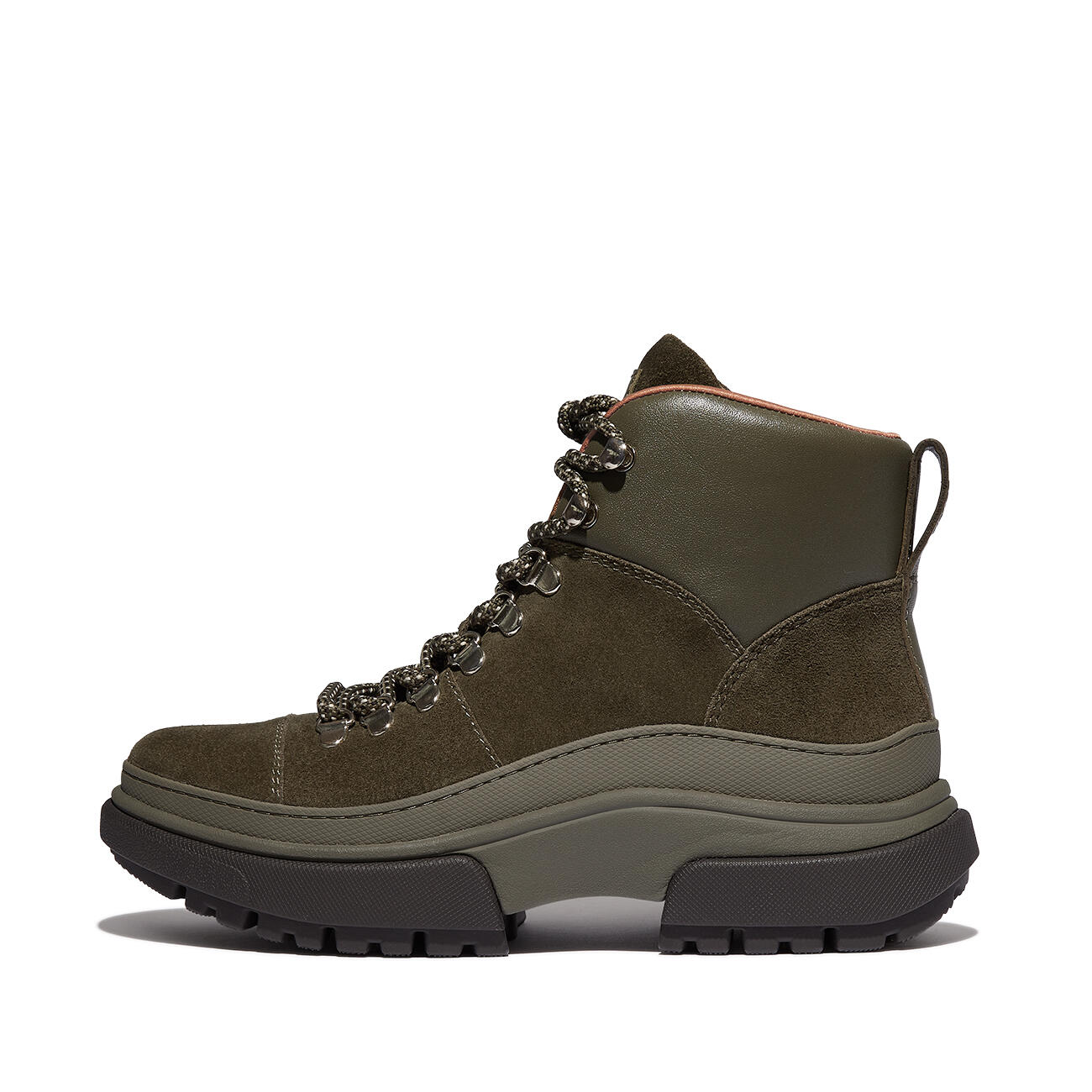 FITFLOP FitFlop Wylder Lace Up Boot - Suede  DIEP OLIJFGROEN 39 3/7