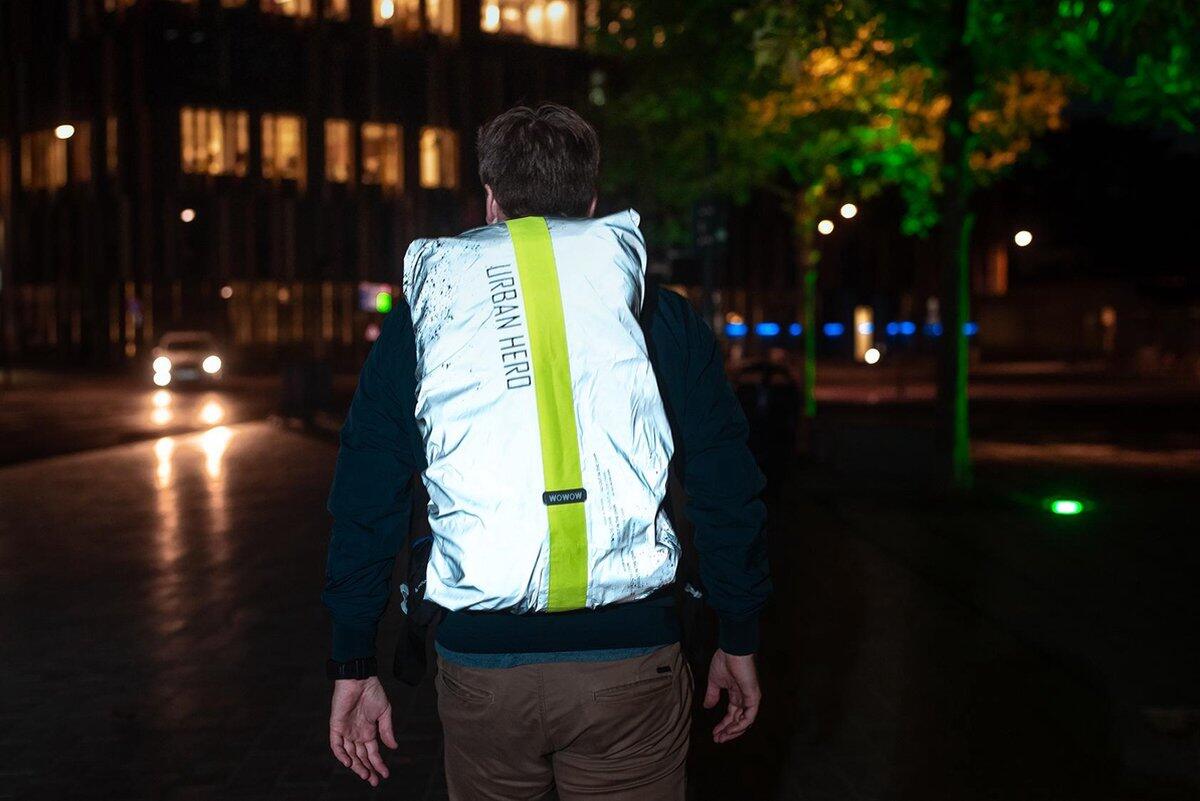 Rugzakhoes Urban Hero Full Reflective 30-35L 3/4