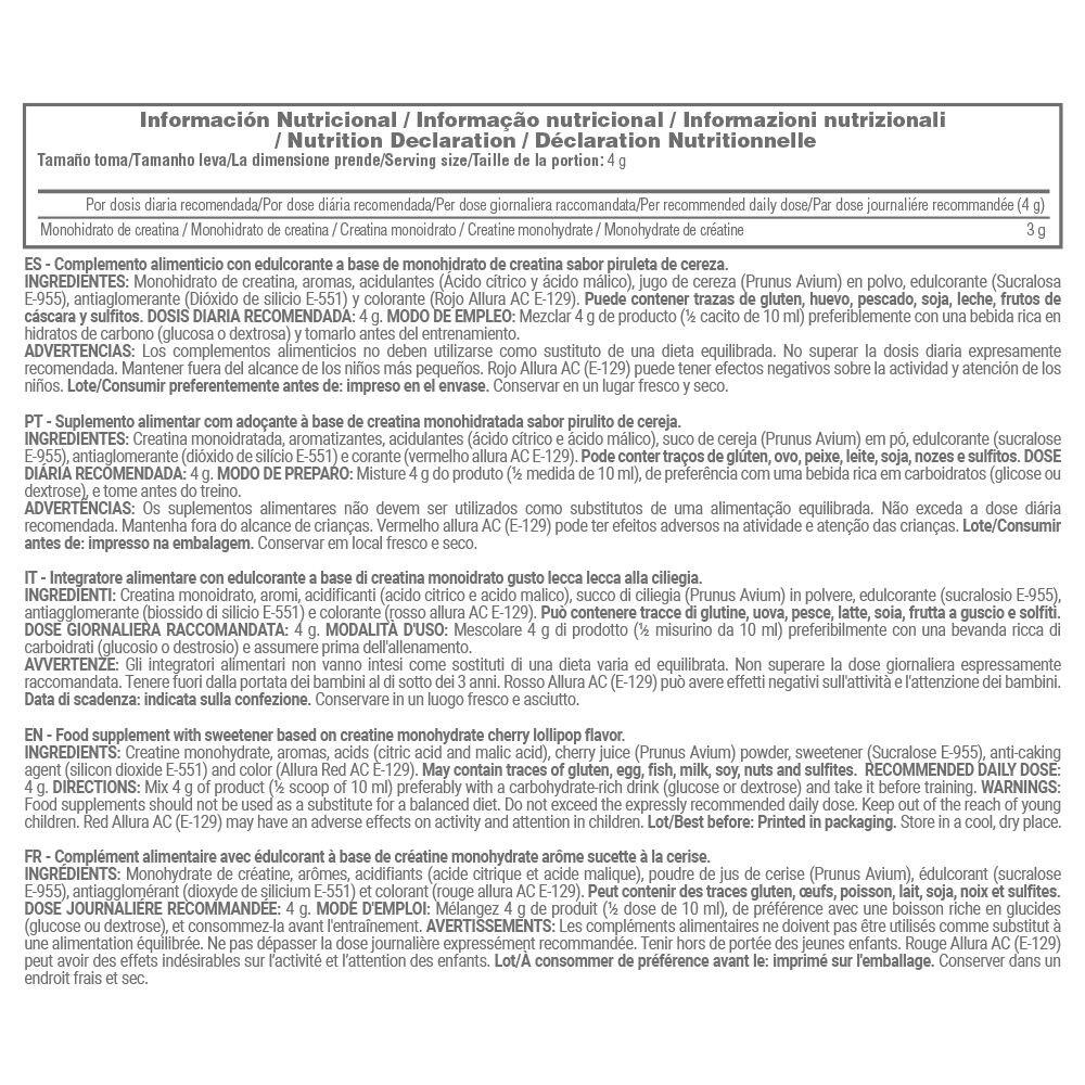 Creatina Monohidrato 200 Mesh - 500g Lollipop MASMUSCULO 3/4