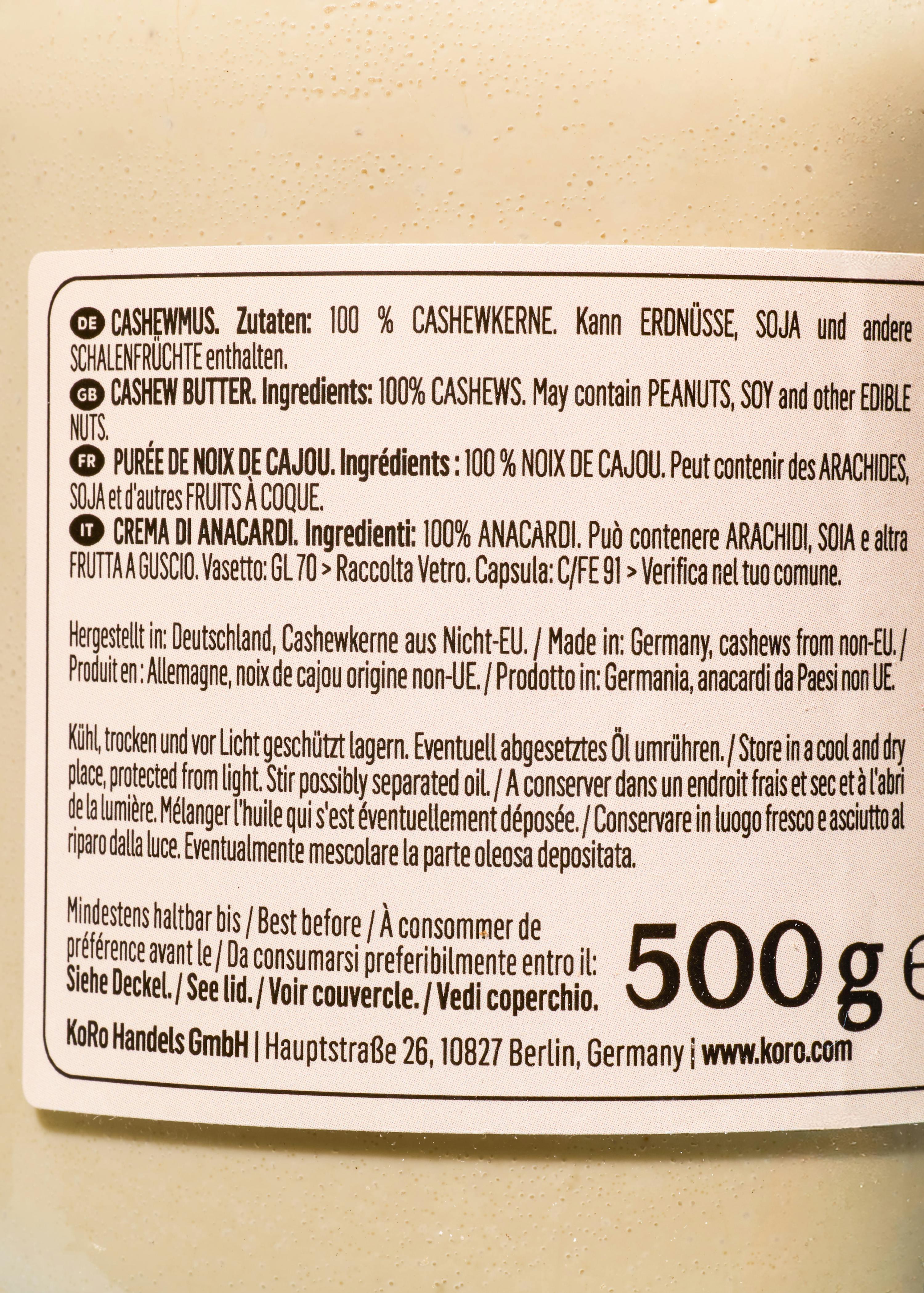 Purée de noix de cajou 500 g 7/7