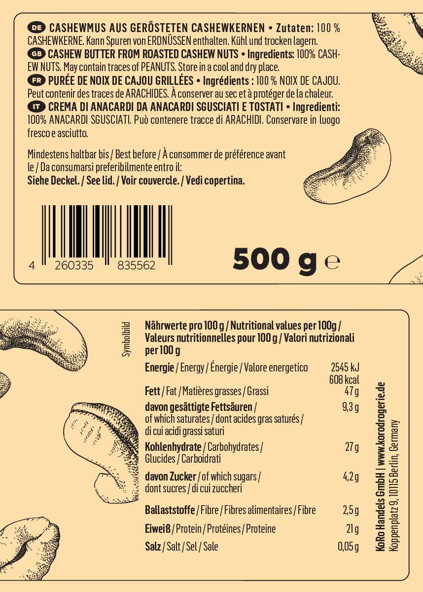 Purée de noix de cajou 500 g 5/7