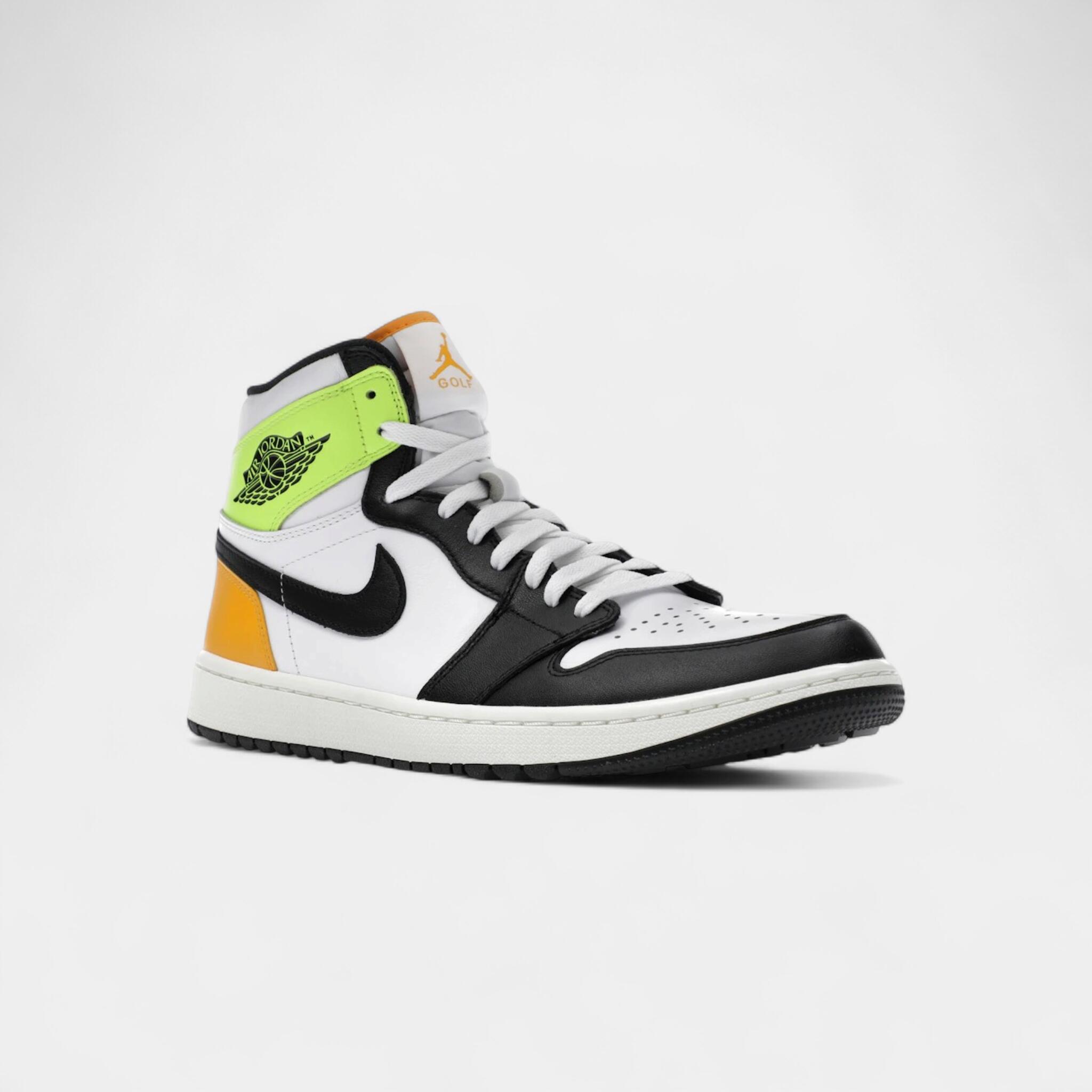 Jordan 1 Retro High Golf White University Gold Volt Black 2/4