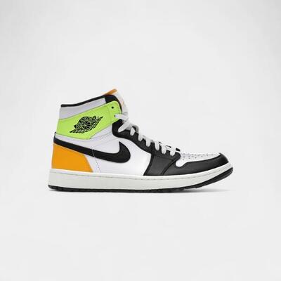 Jordan 1 retro high golf white university gold volt black