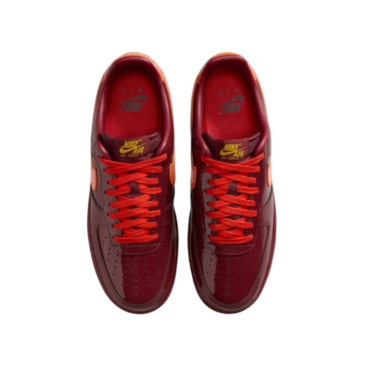 Chaussures  Air Force 1 Low Patent Leather Dark Team Red Safety Orange 3/5