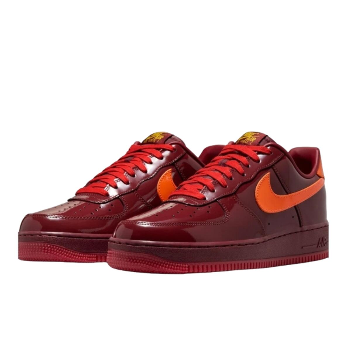 Chaussures  Air Force 1 Low Patent Leather Dark Team Red Safety Orange 2/5