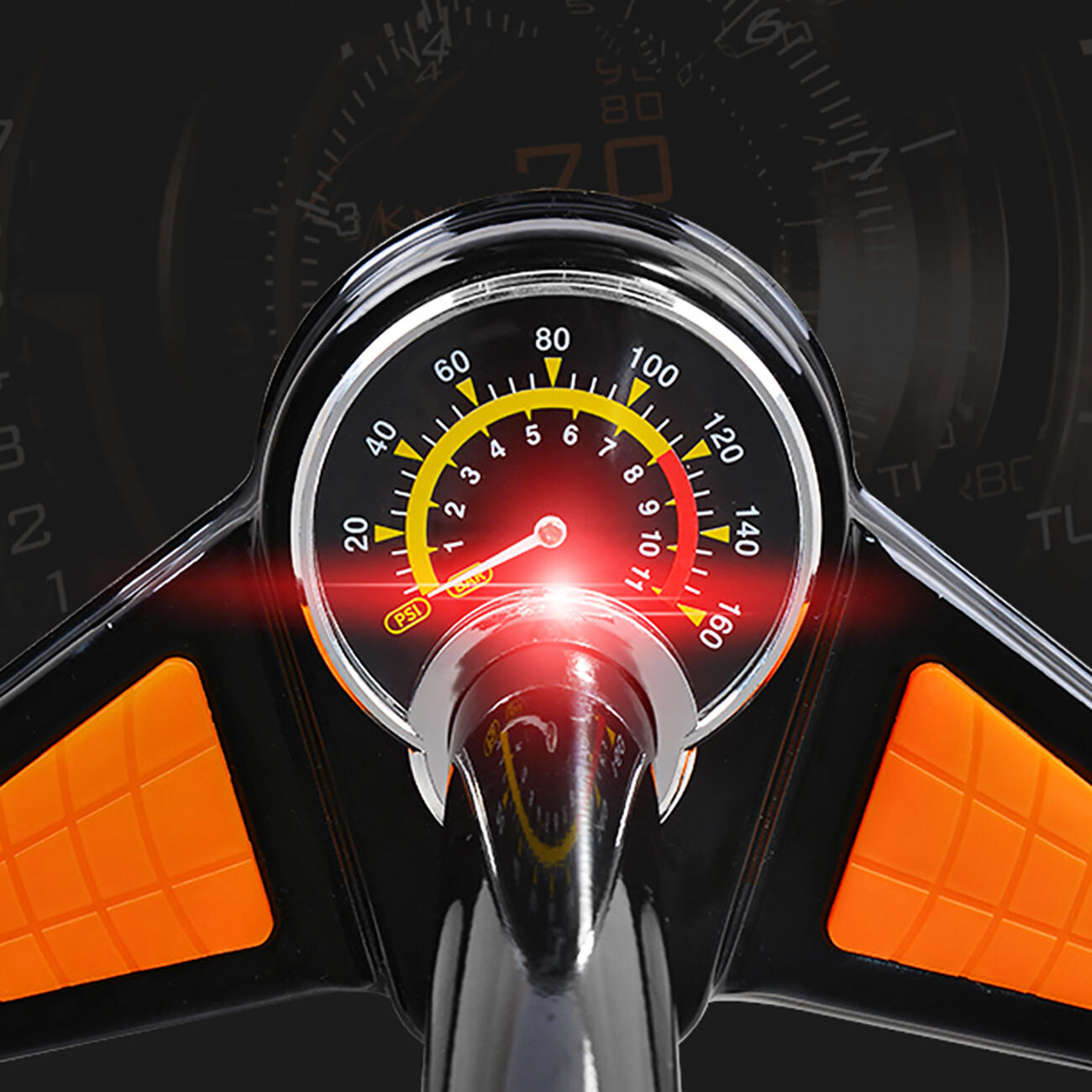 Rockbros vloerpomp voor fiets met manometer 5/7
